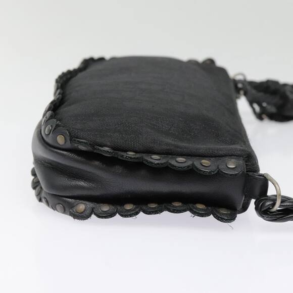 DIOR Trotter Canvas Shoulder Bag Silver Black - Picture 5 of 13